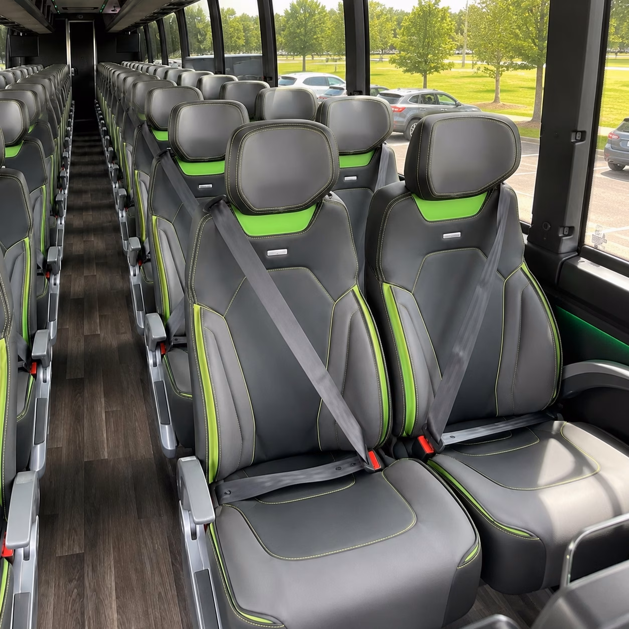 bridgeport charter bus interior