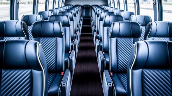 bridgeport 54 passenger charter bus inside
