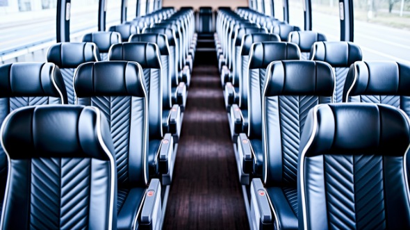 bridgeport 55 passenger charter bus inside