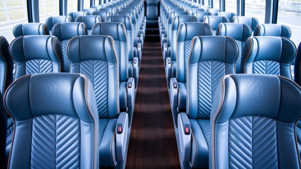 bridgeport 55 passenger charter bus interior