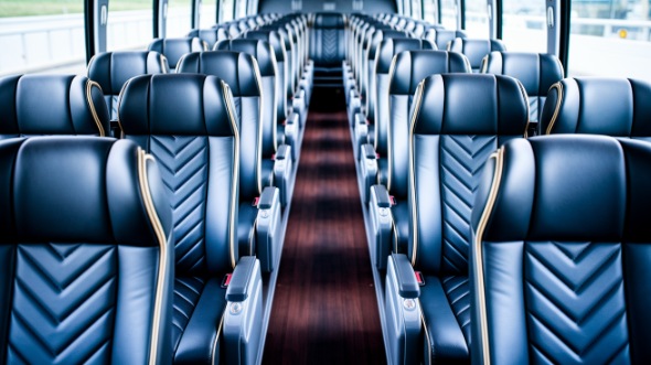 bridgeport 56 passenger charter bus inside