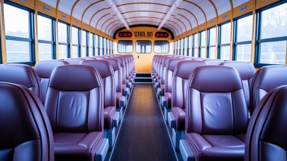 bridgeport school bus rental interior