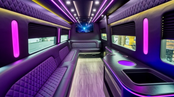 bridgeport sprinter limo rental interior