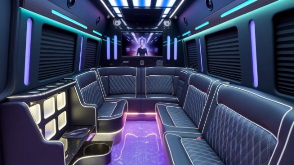 party bus rental interior